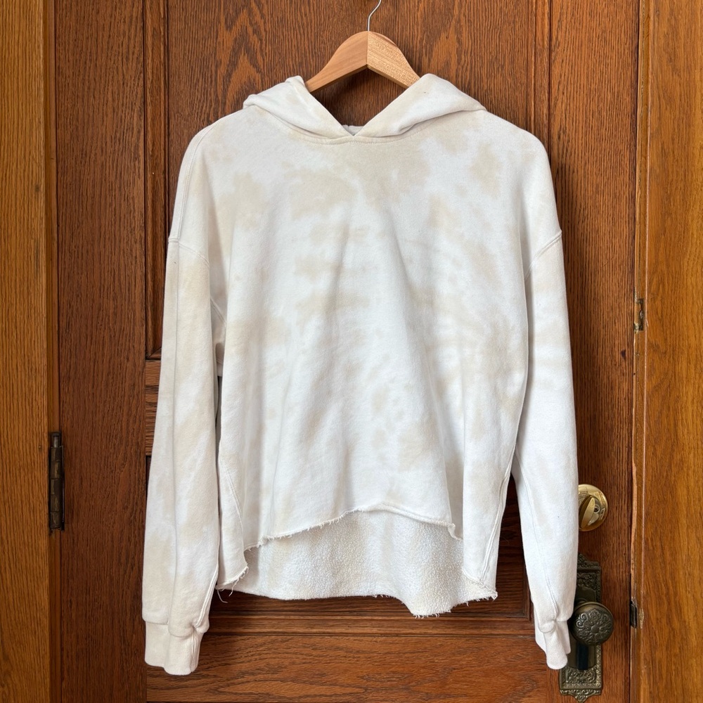 Abercrombie & Fitch Garment Dyed Cut Off Hoodie